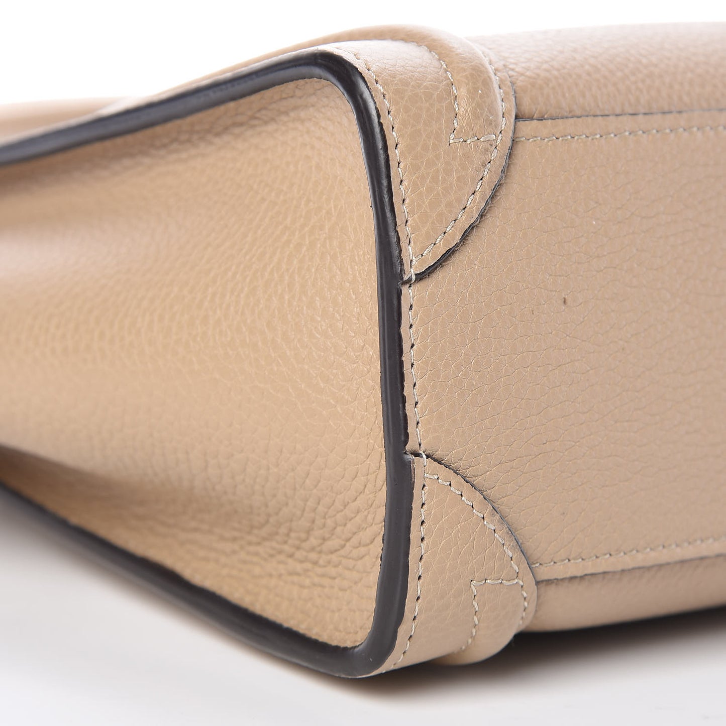 Drummed Calfskin Nano Luggage Dune