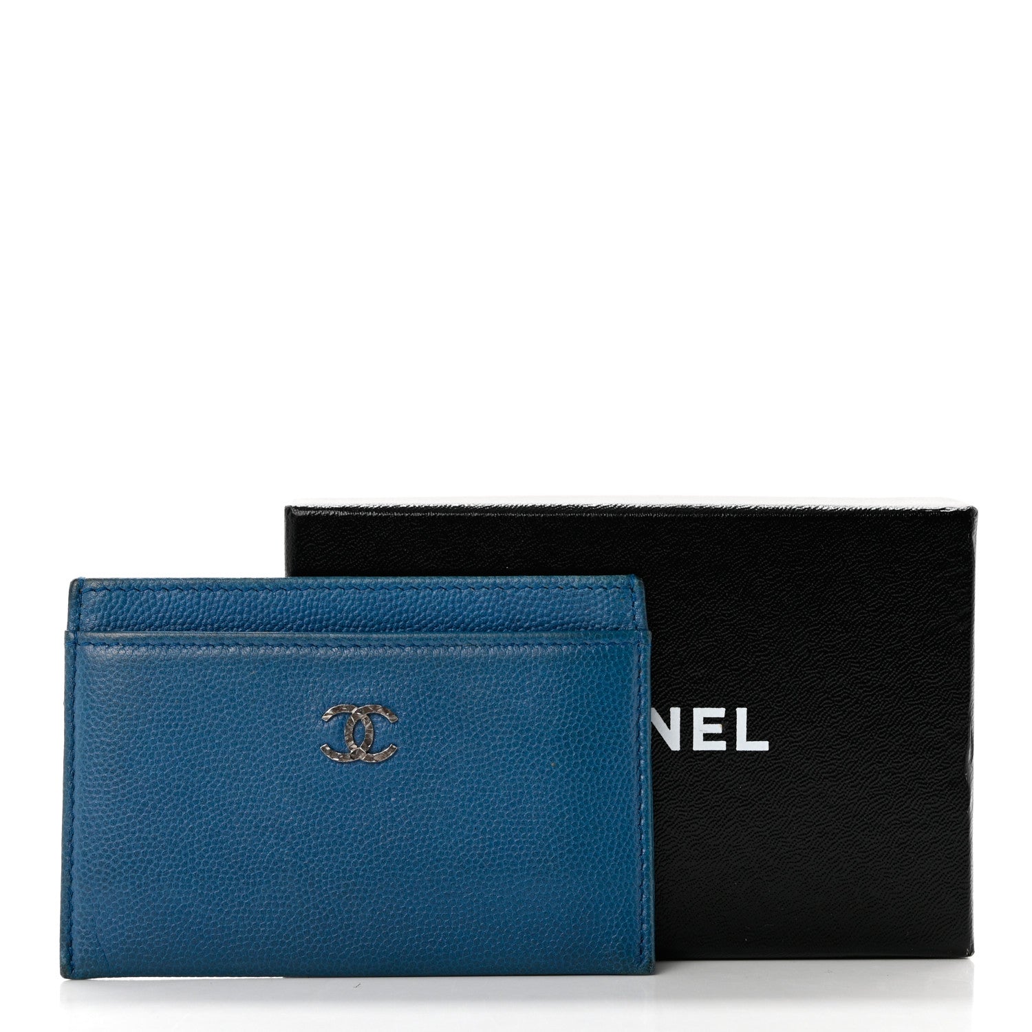 Chanel Caviar Card Holder Blue 8 of 8