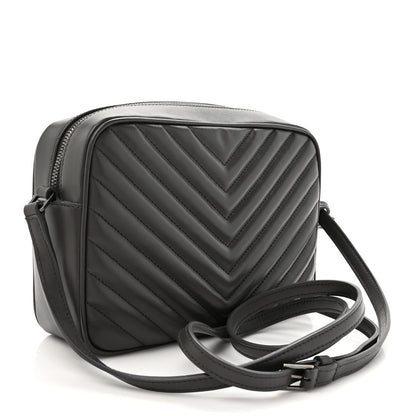 Saint Laurent Calfskin Matelasse Monogram Lou Camera Bag Dark Smog 3 of 12