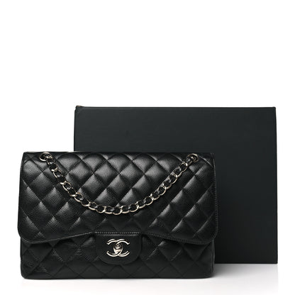Chanel Caviar Quilted Jumbo Double Flap Black 12 of 12