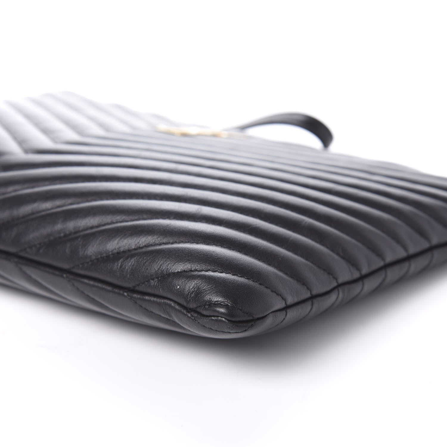 Saint Laurent Calfskin Matelasse Monogram Cassandre Tablet Pouch Black 7 of 10