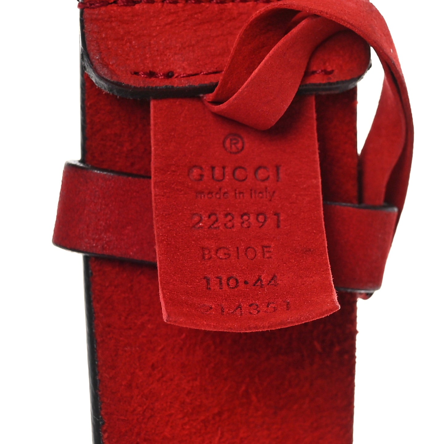 Nubuck Interlocking G Belt 110 44 Red