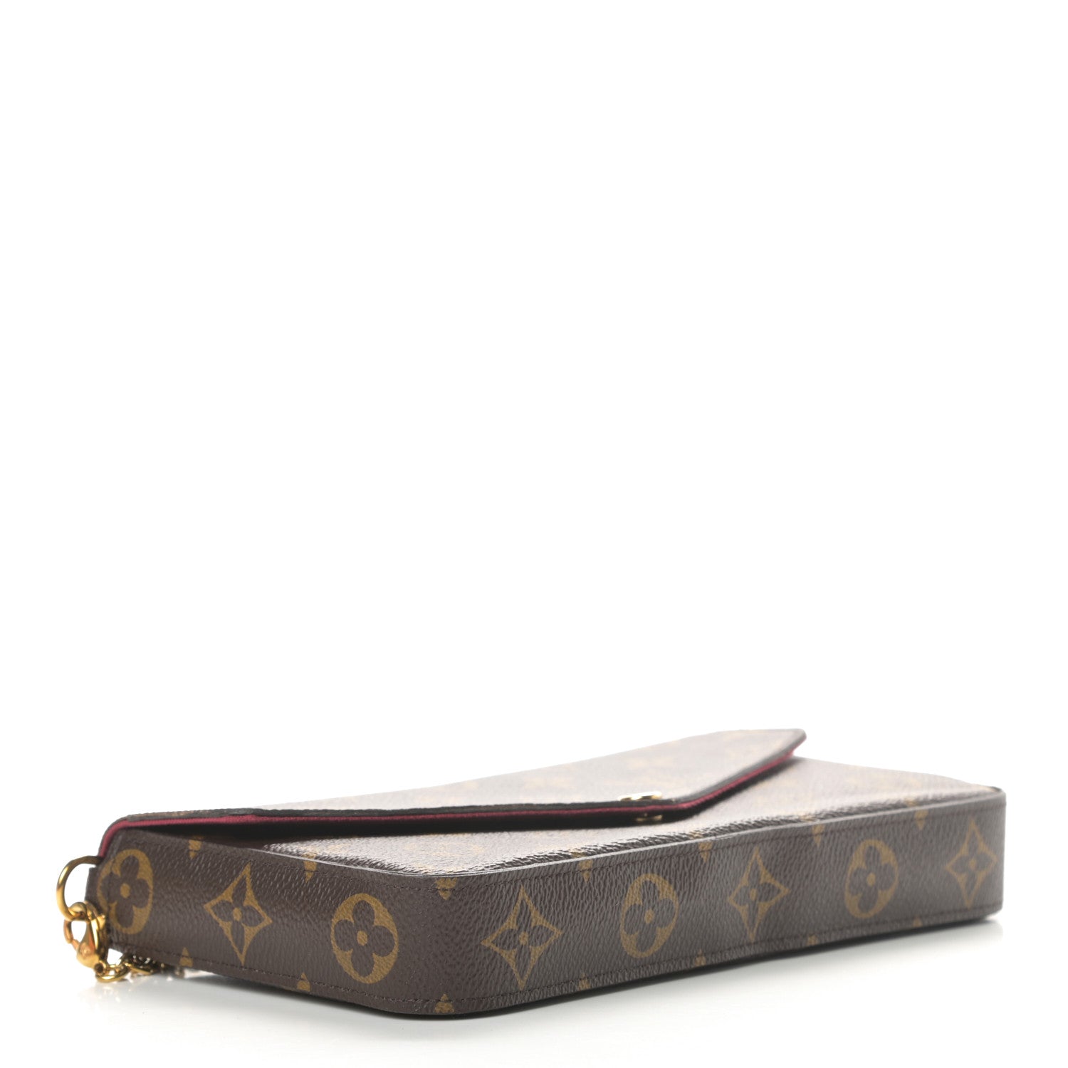 Louis Vuitton Monogram Pochette Felicie Chain Wallet Fuchsia 5 of 18