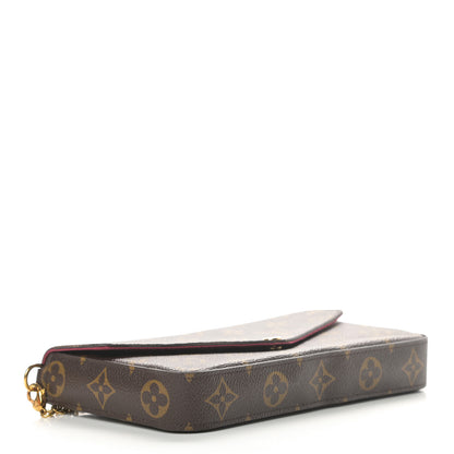 Louis Vuitton Monogram Pochette Felicie Chain Wallet Fuchsia 5 of 18