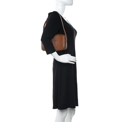 Celine Smooth Calfskin Cuir Triomphe Mini Camera Shoulder Bag Tan 2 of 10