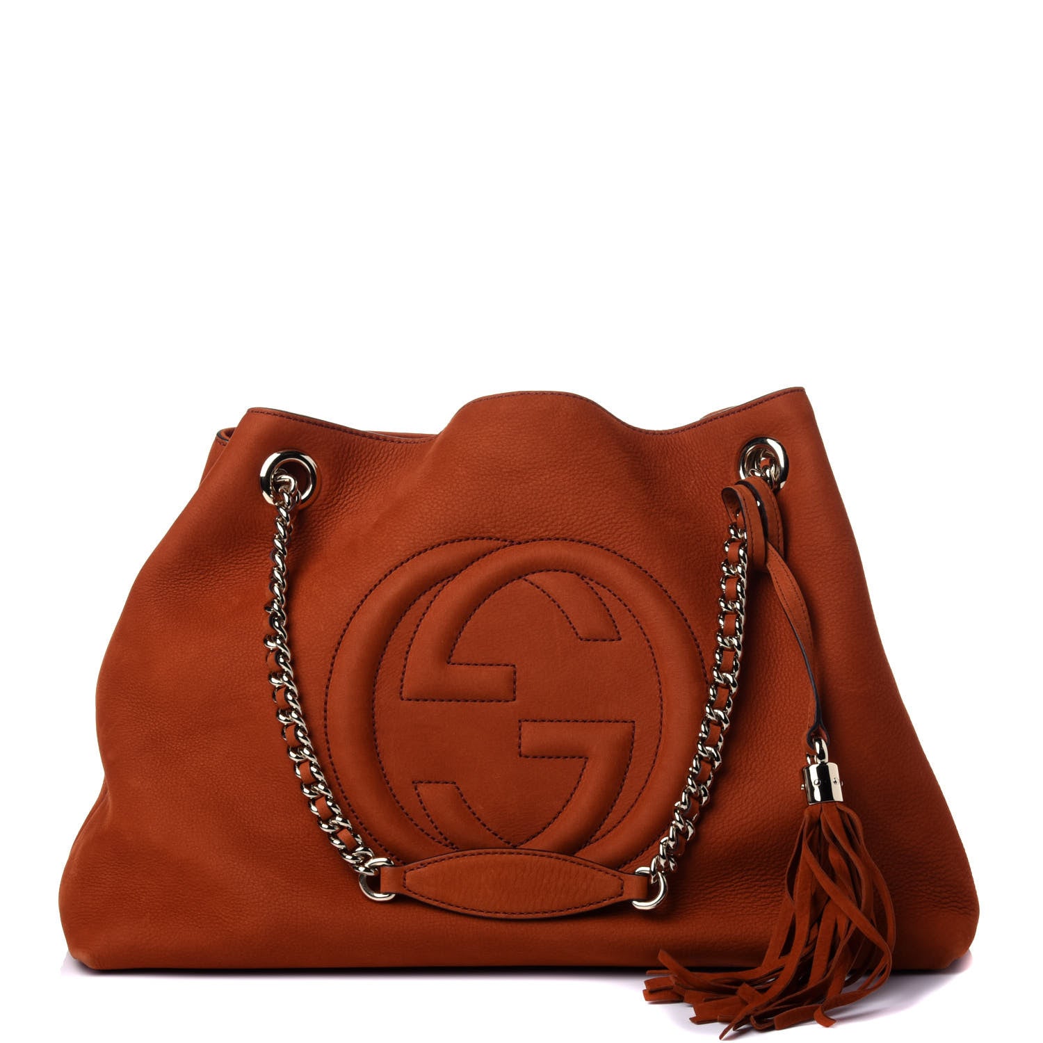 Gucci Vitello Range Medium Soho Chain Shoulder Bag Old Whisky 1 of 11