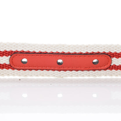 Gucci Canvas Striped GG Belt 90 36 White Red 6 of 7