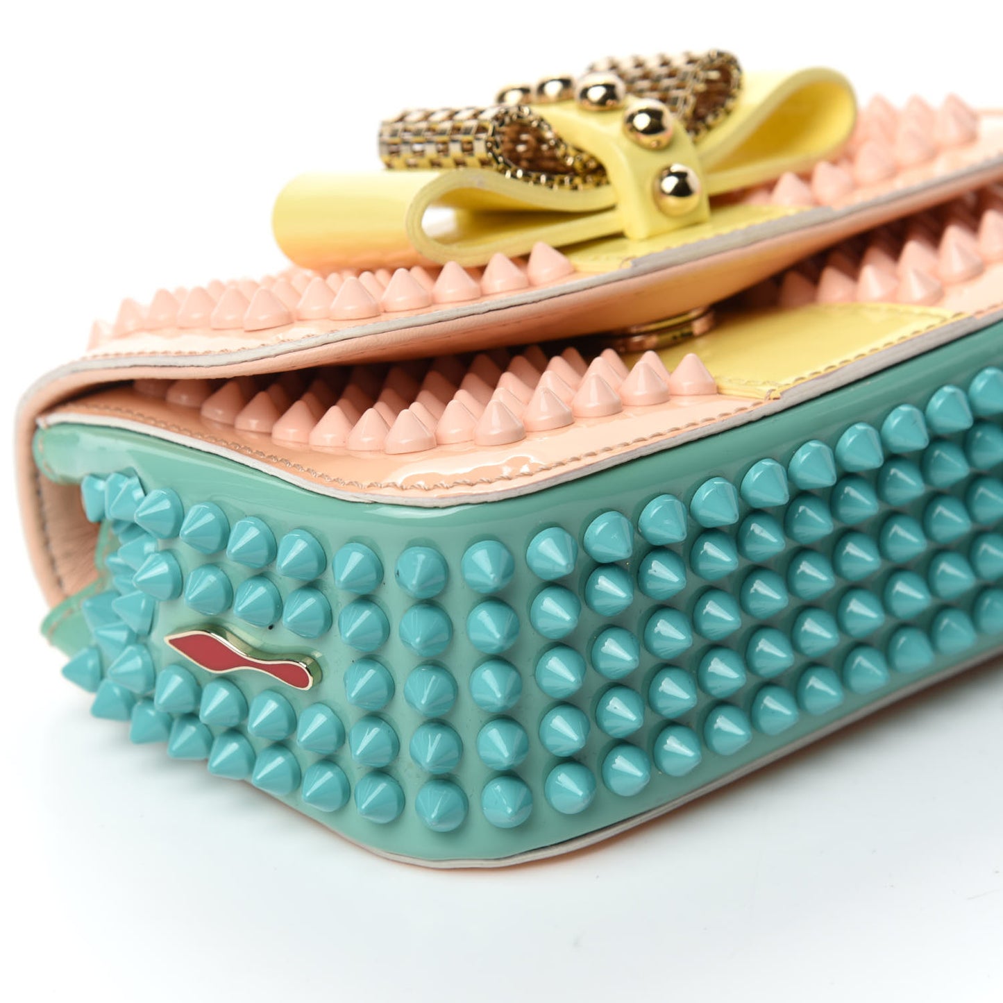 Patent Spiked Sweety Charity Crossbody Bag Multicolor