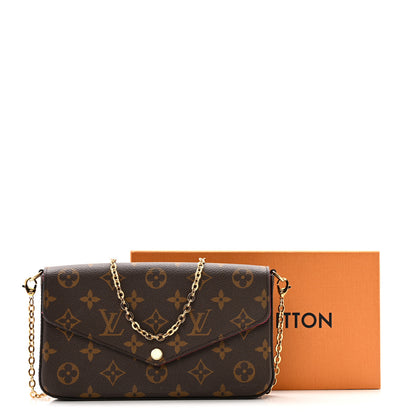 Louis Vuitton Monogram Pochette Felicie Chain Wallet Fuchsia 12 of 12