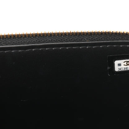 Chanel Patent Enamel Quilted Small Coco Hearts Vanity Case With Chain Black 6 of 10