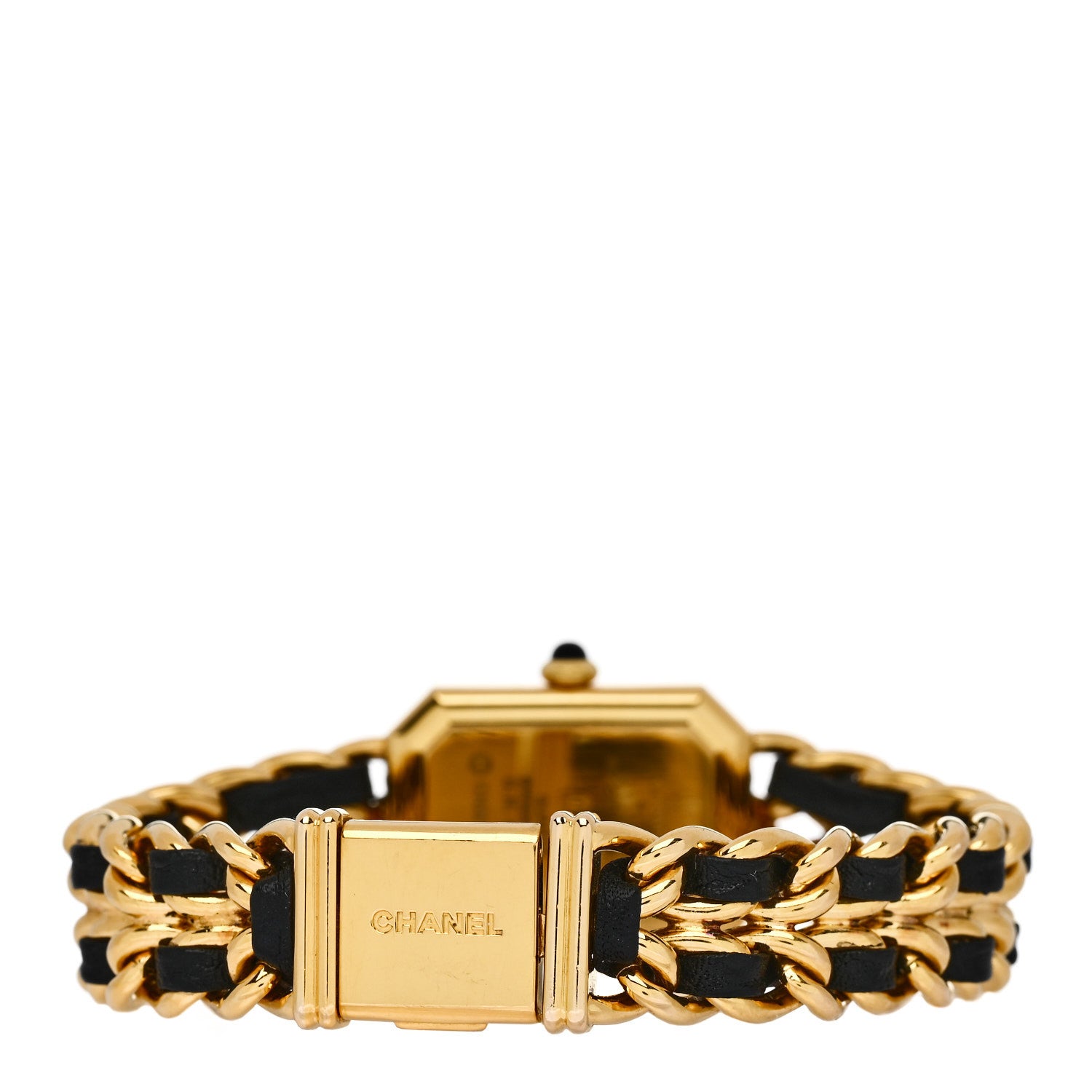 【ジャンク品】CHANEL プレミエール ゴールド L Chanel Stainless Steel Lambskin 20mm Chain Premiere Quartz Watch