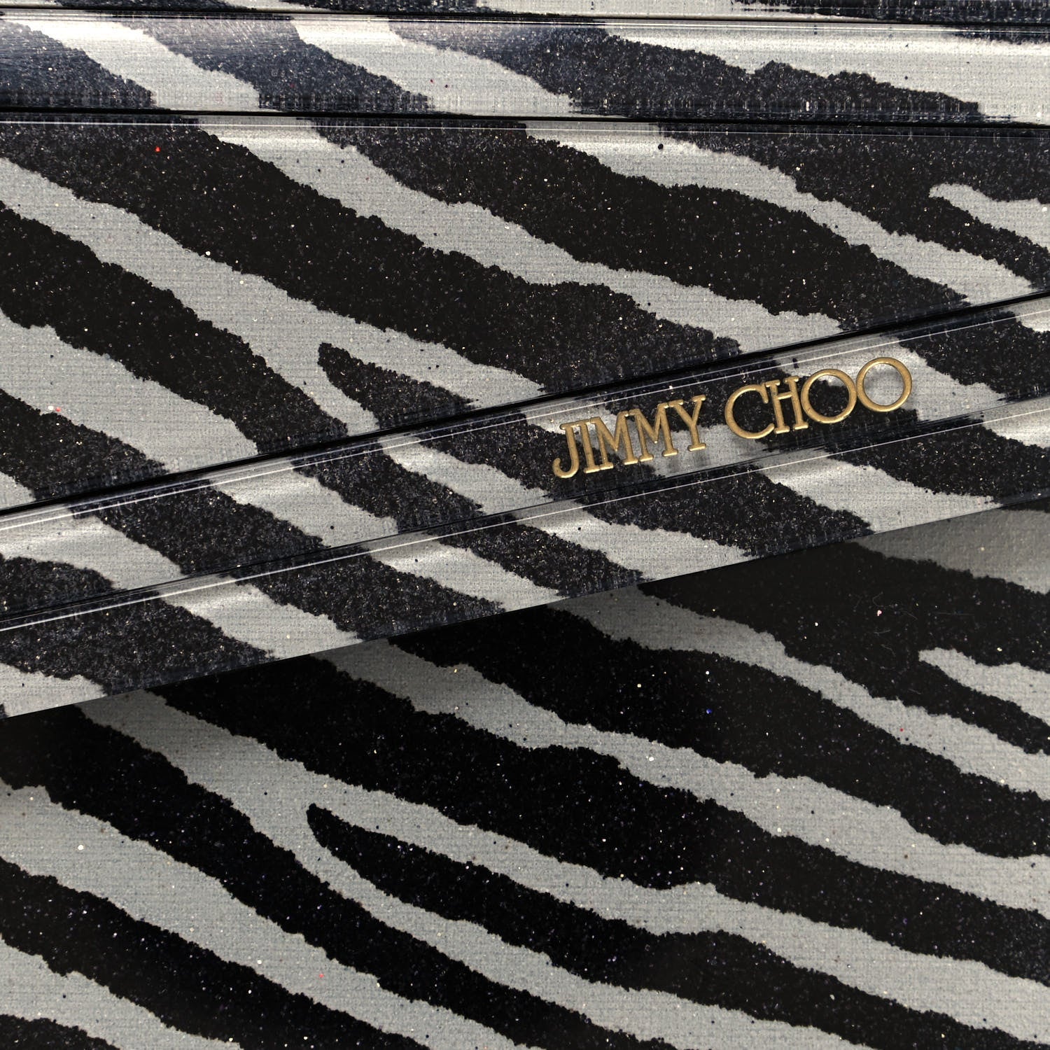 Jimmy Choo Acrylic Zebra Candy Clutch 7 of 12