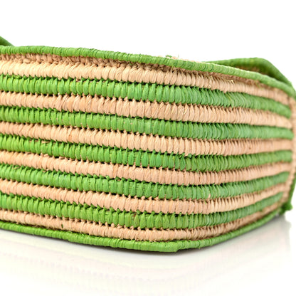 Gucci Raffia Woven Small GG Marmont Shoulder Bag Natural Light Green 9 of 9