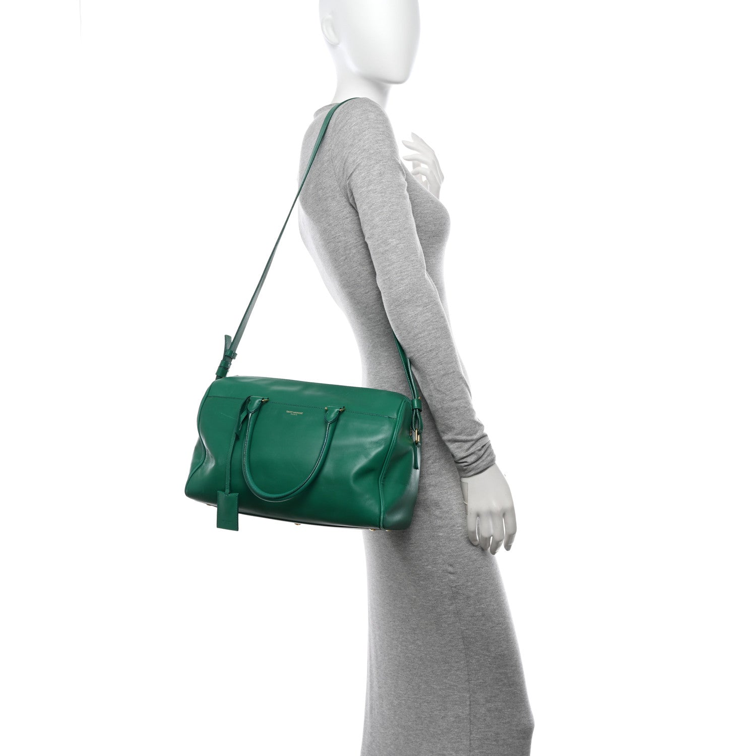 Saint Laurent Calfskin Classic Duffle 6 Green 2 of 18