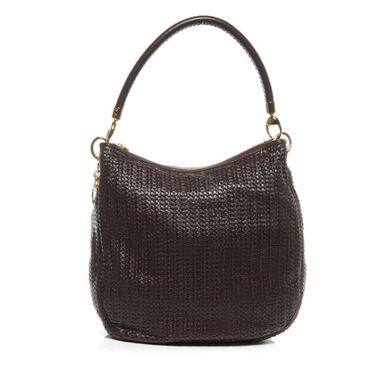 Christian Dior Lambskin Woven Hobo Brown 1 of 7