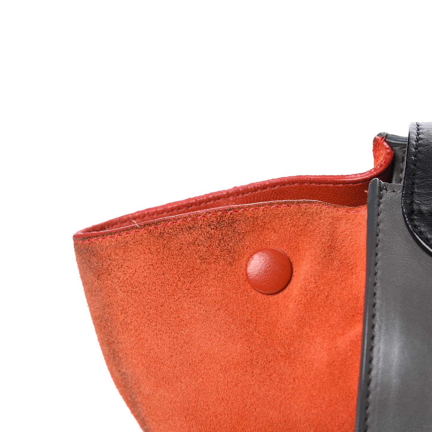 Smooth Calfskin Suede Medium Tri-Color Trapeze Flamingo