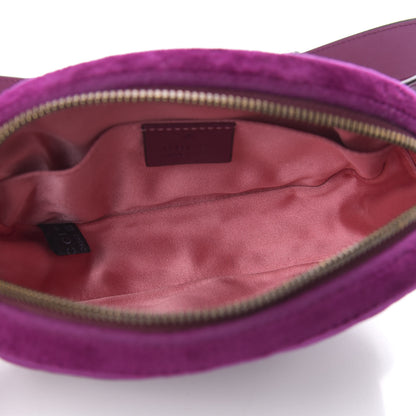 Gucci Velvet Matelasse GG Marmont Belt Bag 75 30 Fuchsia Violet Cyclamen 5 of 10
