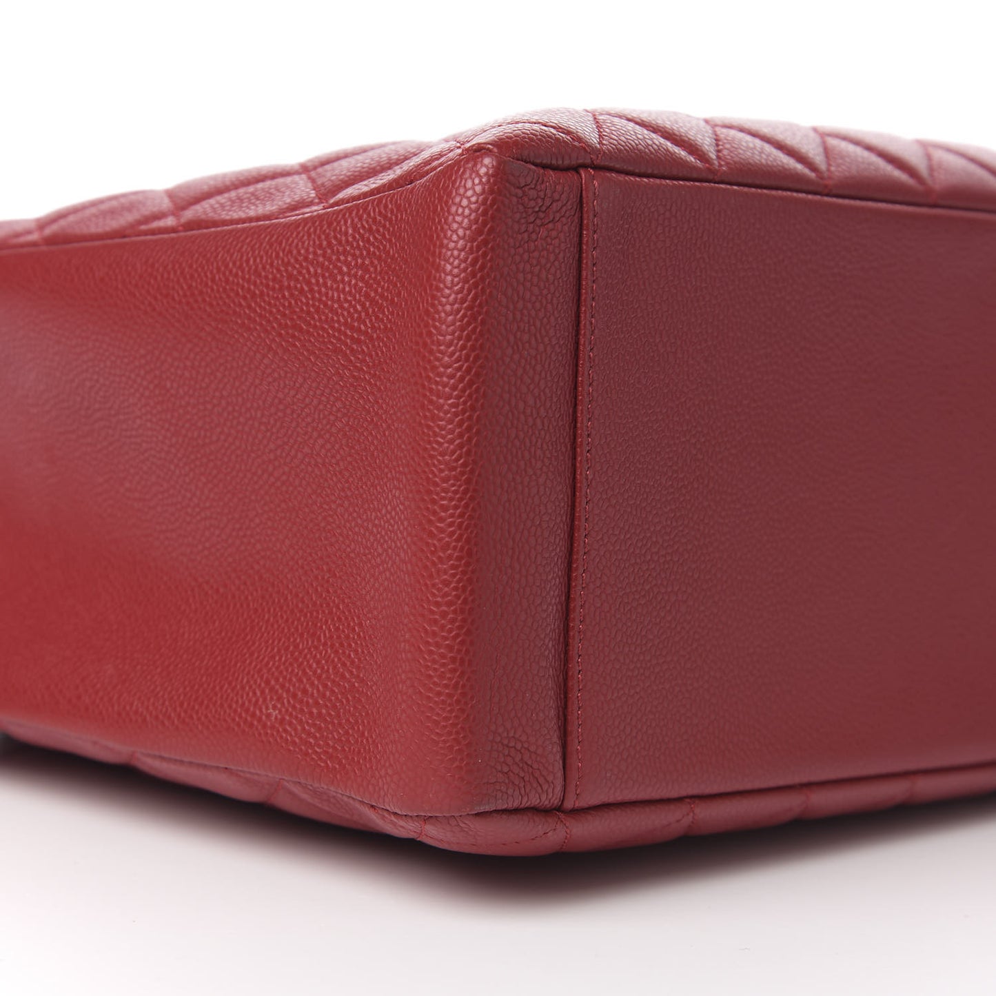 Caviar Quilted Grand Shopping Tote GST Dark Red