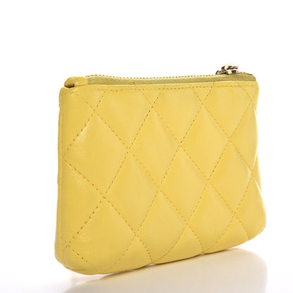 Chanel Lambskin Key Holder Case Yellow 3 of 8