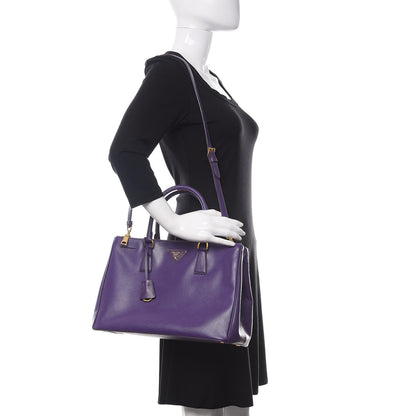 Prada Saffiano Medium Galleria Double Zip Tote Viola 2 of 11