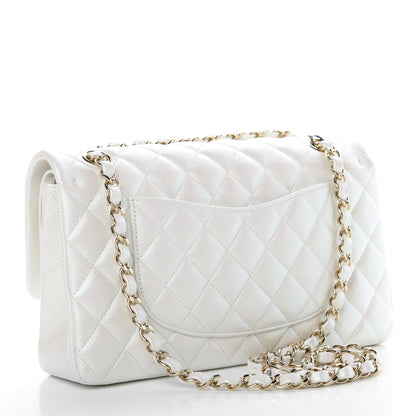 Chanel Iridescent Calfskin Quilted Medium Double Flap White 3 of 11