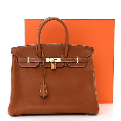 Hermes Natural Barenia Faubourg Birkin 35 Fauve 14 of 14