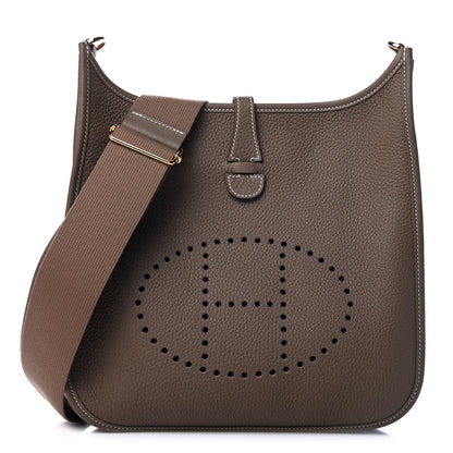 Hermes Taurillon Clemence Evelyne III PM Etoupe 1 of 4