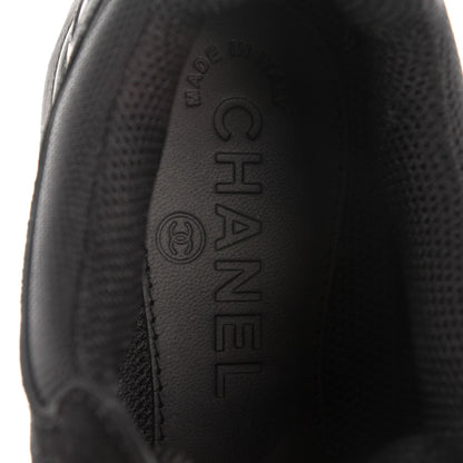 Chanel Suede Calfskin CC Sneakers 35.5 Black 7 of 7