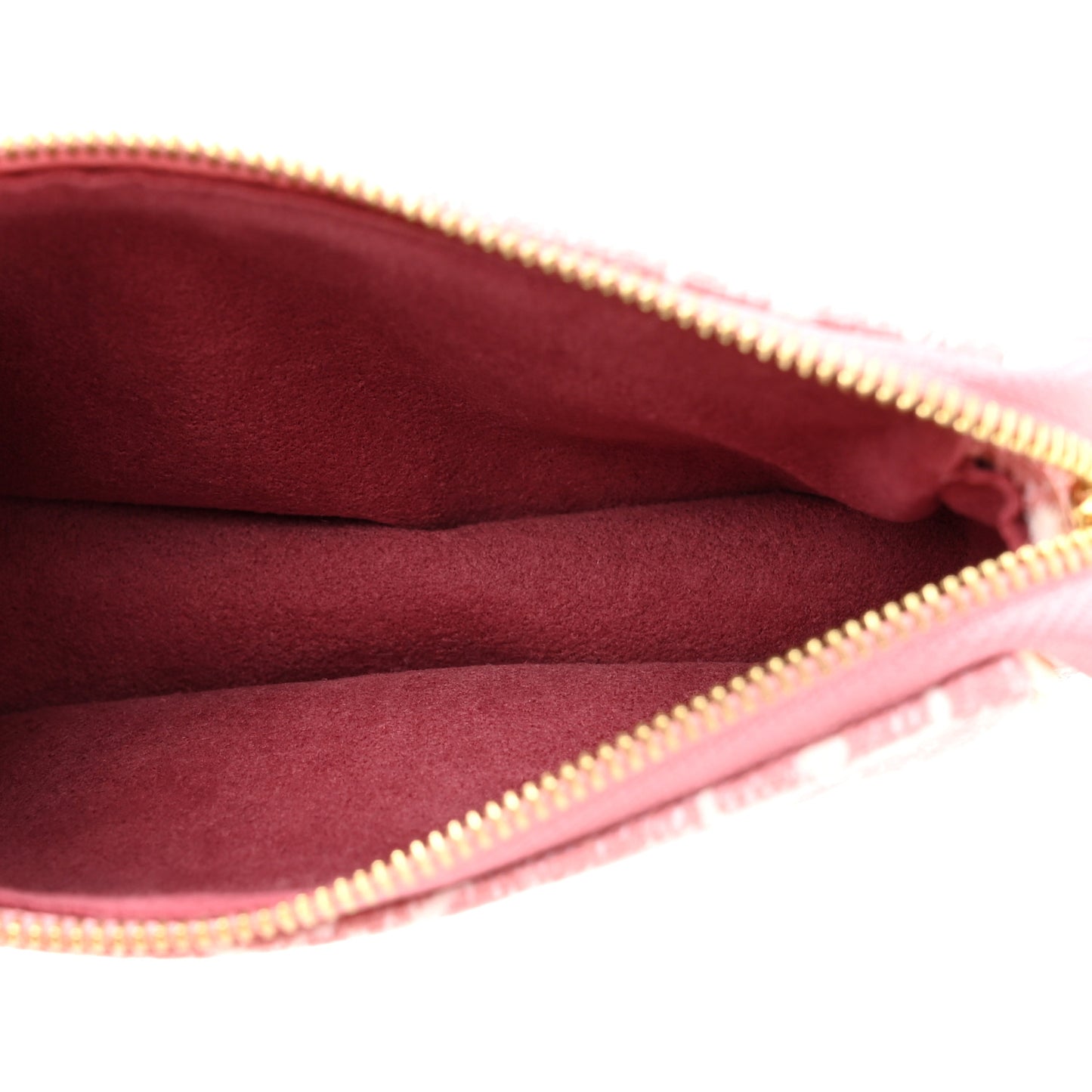 Denim Jacquard Monogram Micro Pochette Accessories Rose