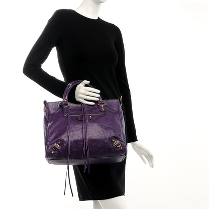 Balenciaga Agneau Classic Gold Hardware Velo Dark Violet 3 of 12