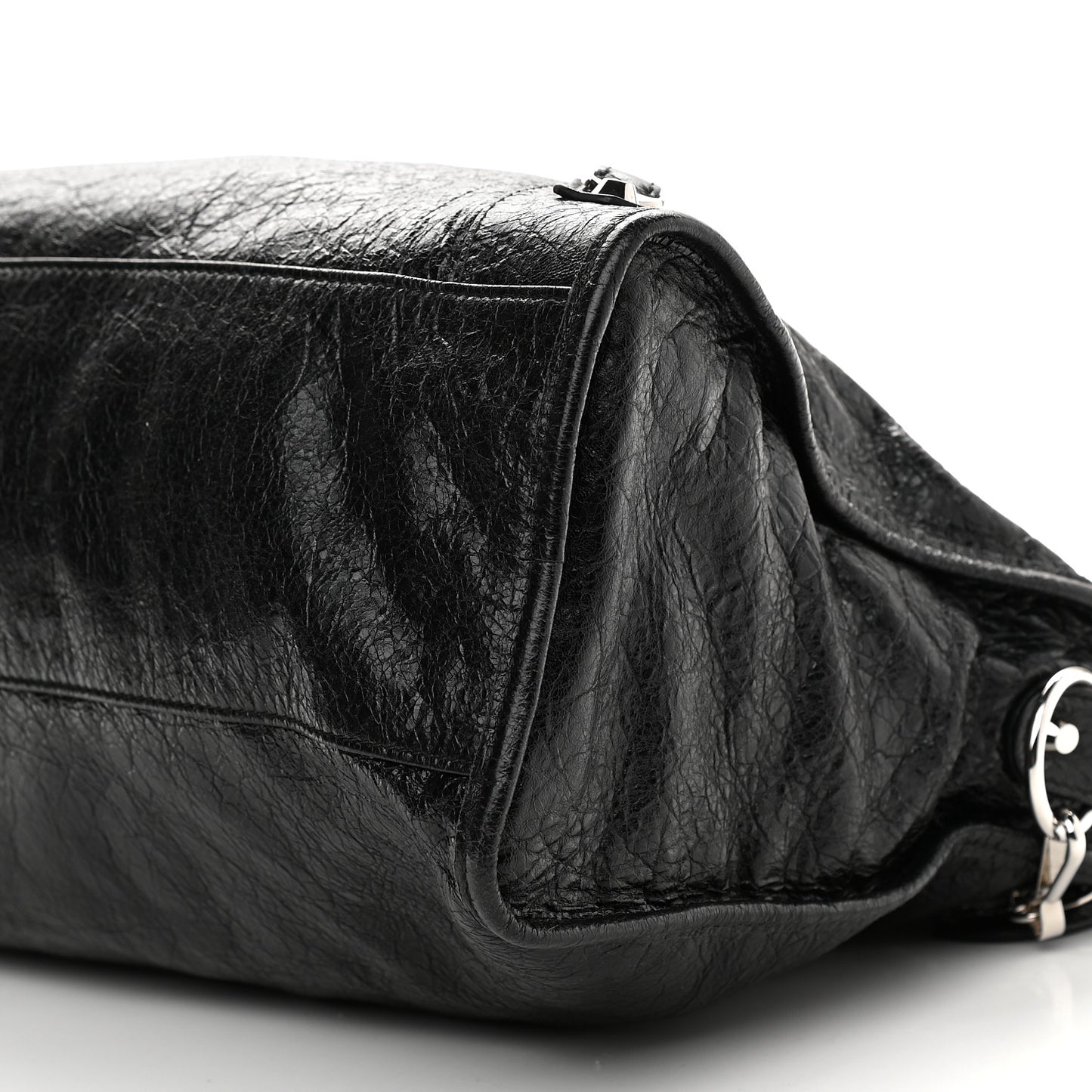 Agneau Classic Silver Hardware City Black