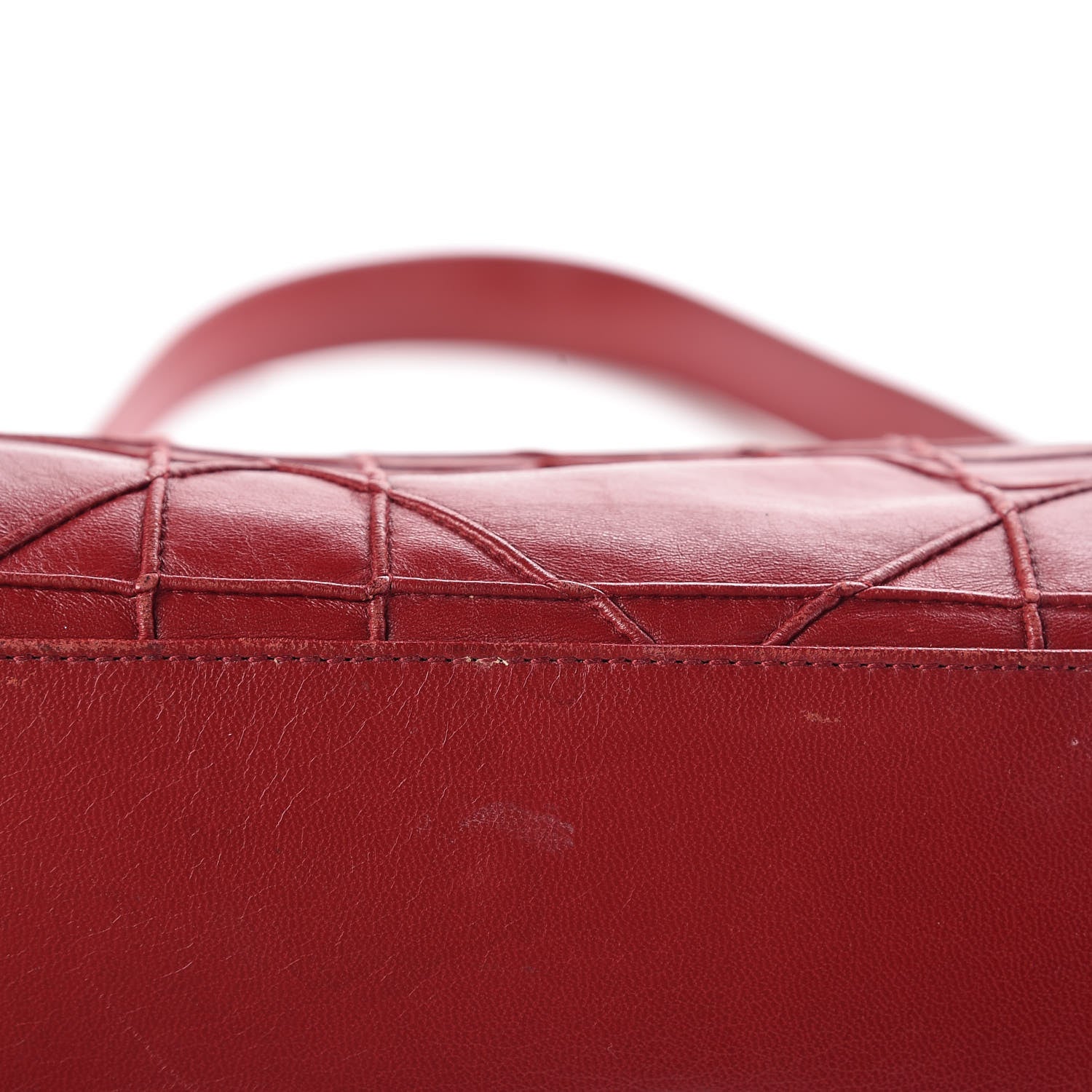 Christian Dior Lambskin Cannage Medium Granville Tote Red 15 of 22