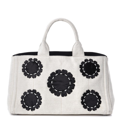 Prada Canapa Mistolino Tote Naturale Black 1 of 9