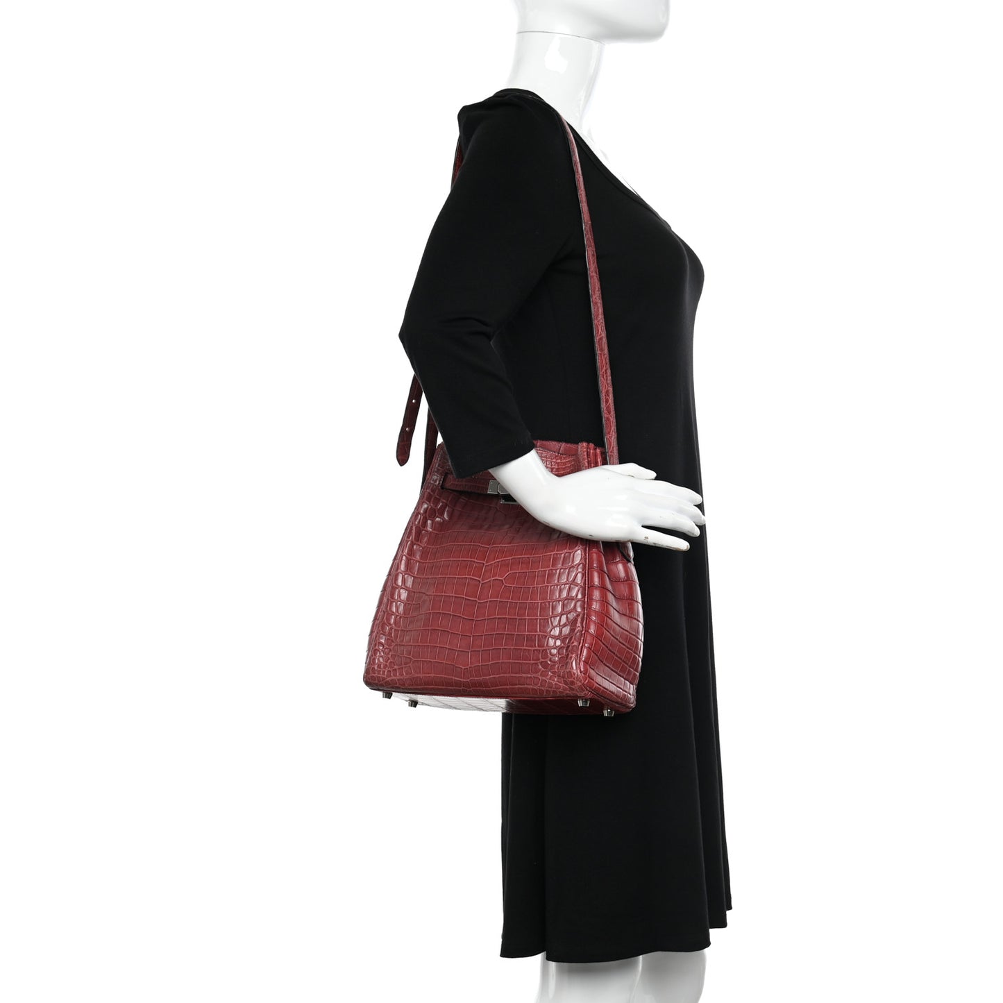 Niloticus Crocodile Kelly Sport 26 Rouge H