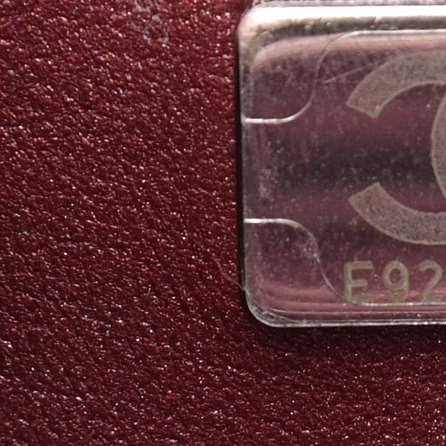 Iridescent Lambskin Quilted Mini Square Flap Burgundy