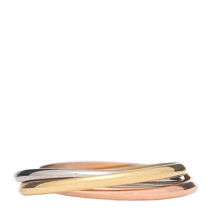Cartier 18K Pink Yellow White Gold Extra Small Trinity Ring 51 5.75 1 of 5