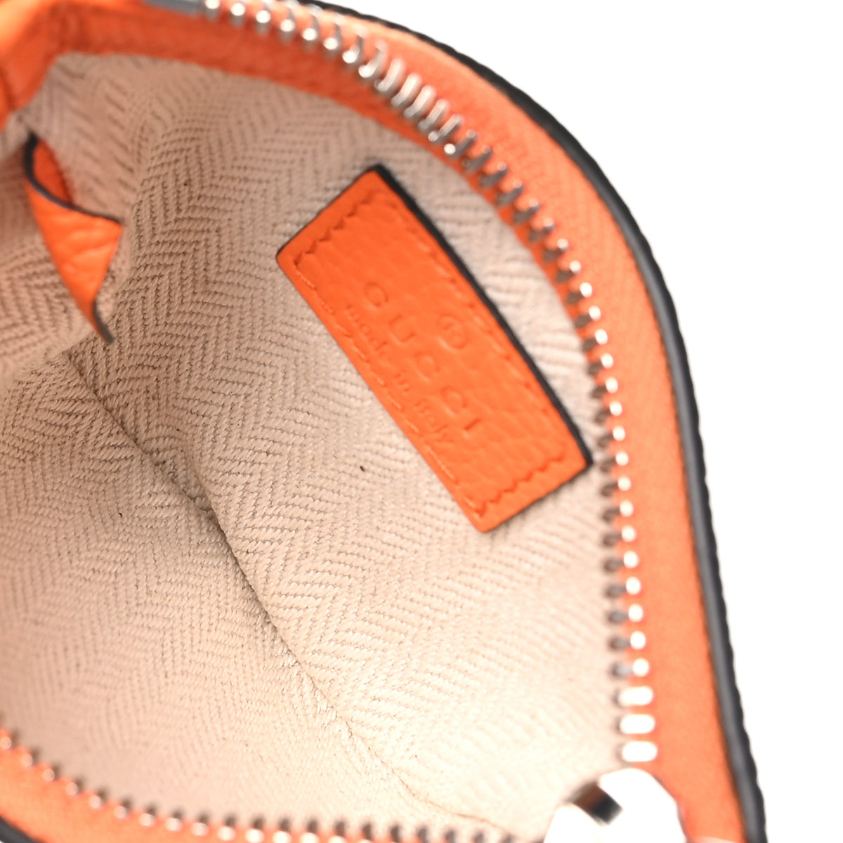 Gucci Pebbled Calfskin Mini B Shoulder Bag Orange 5 of 11