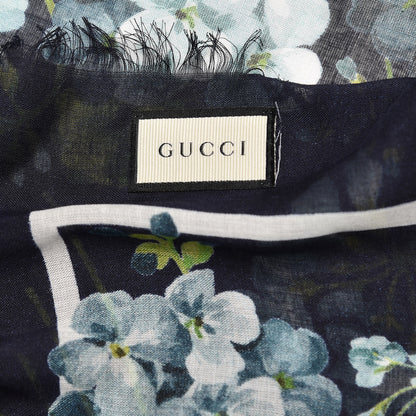Gucci Modal Silk New Bloomy Shawl Midnight Blue Sky Blue 4 of 4