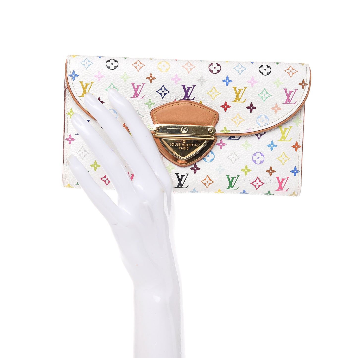 Monogram Multicolor Eugenie Wallet White Anie