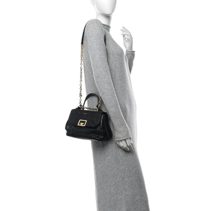 Givenchy Creased Patent Calfskin Small ID Flap Black 2 of 10