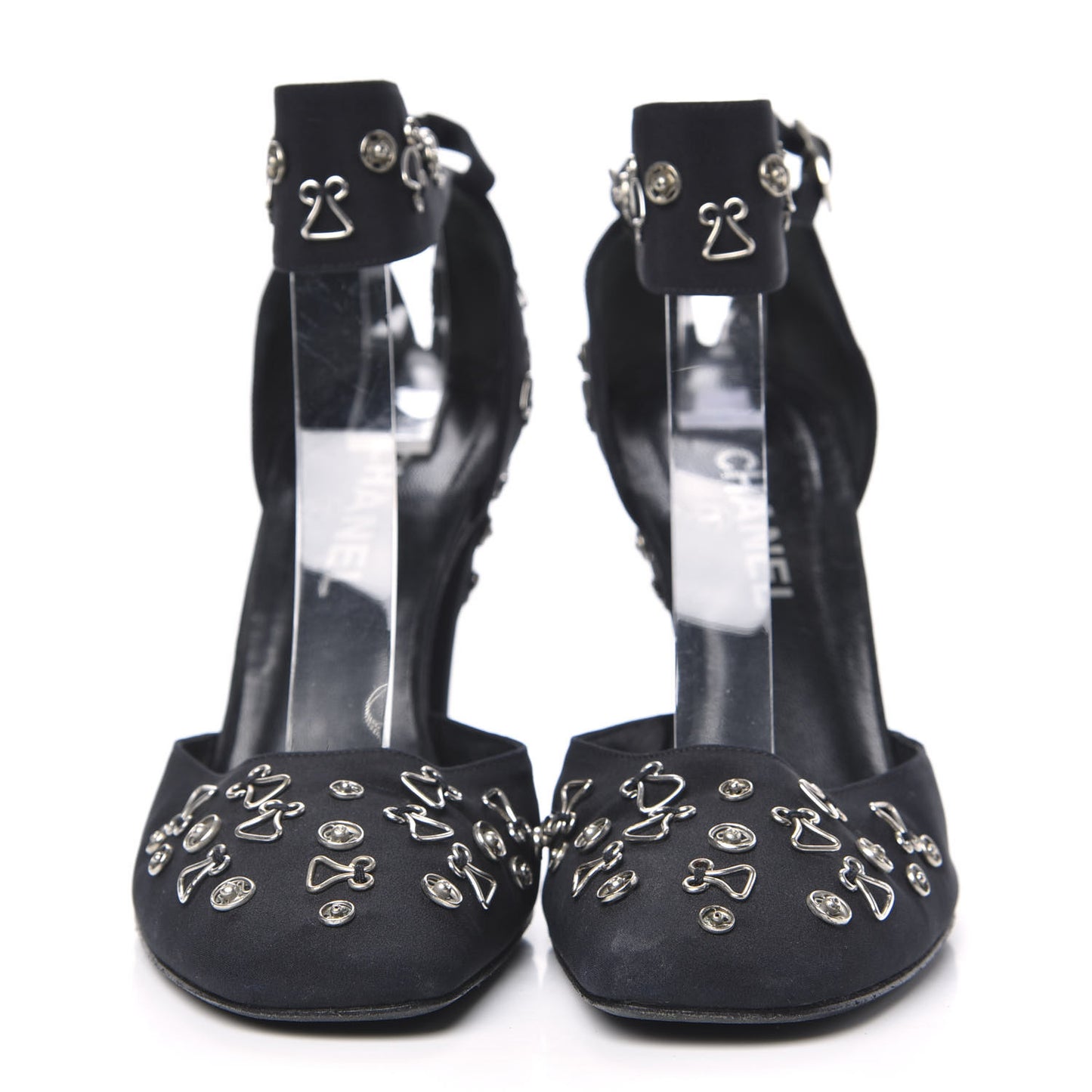 Satin Embellished Pumps 40 Black