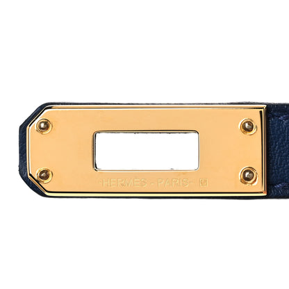 Hermes Swift Kelly Pochette Clutch Bleu Navy 21 of 26