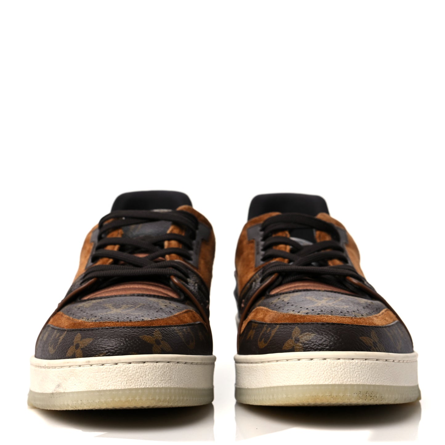 Suede Monogram Mens LV Trainer Sneakers 8 Brown
