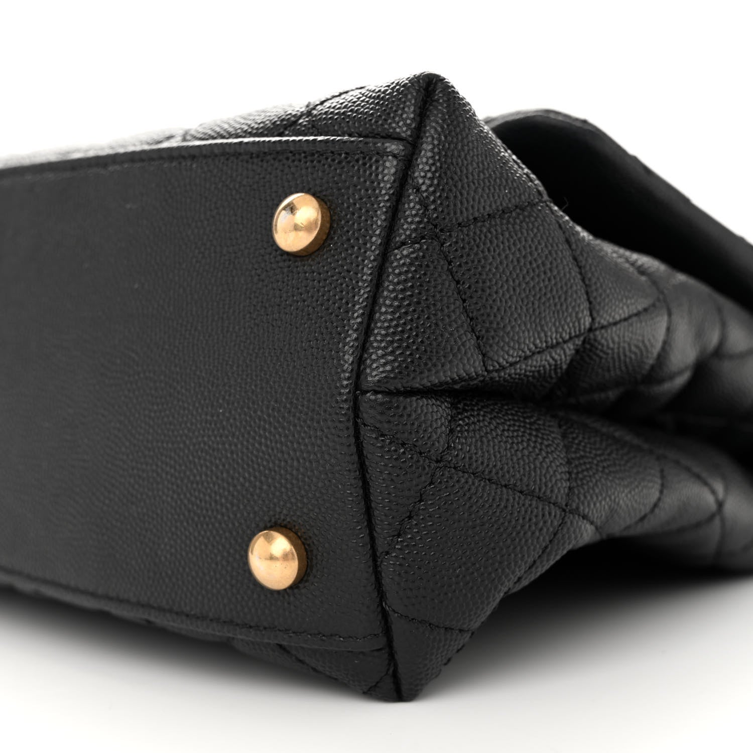 Chanel Caviar Lizard Embossed Quilted Small Coco Handle Flap Black 10 of 17