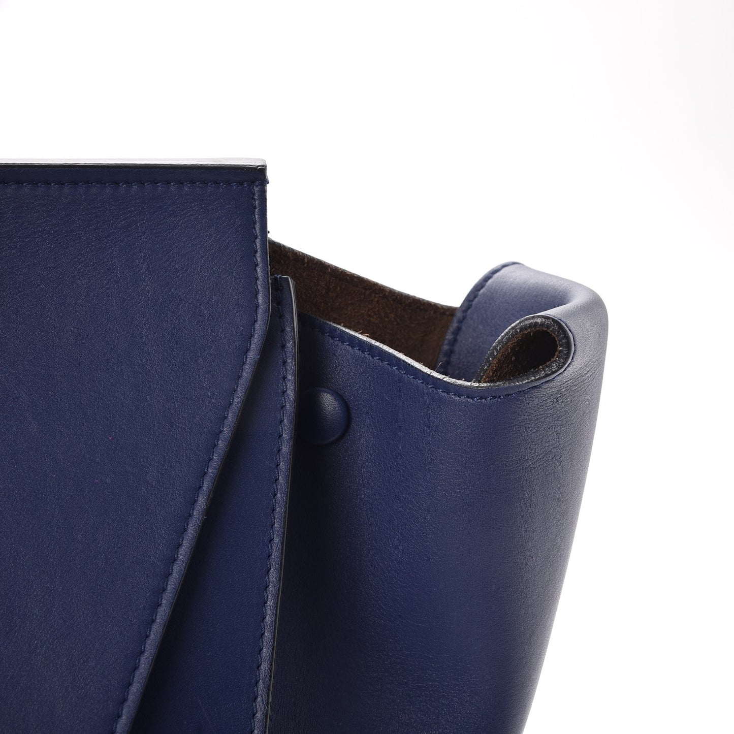 Smooth Calfskin Small Tie Knot Tote Dark Indigo