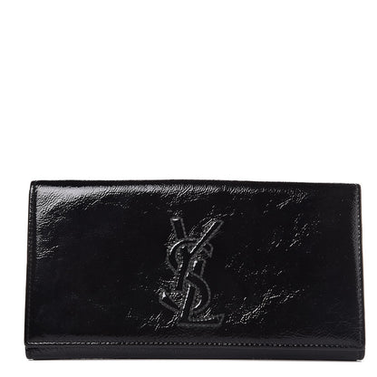 Saint Laurent Textured Patent Belle De Jour Wallet Black 1 of 10