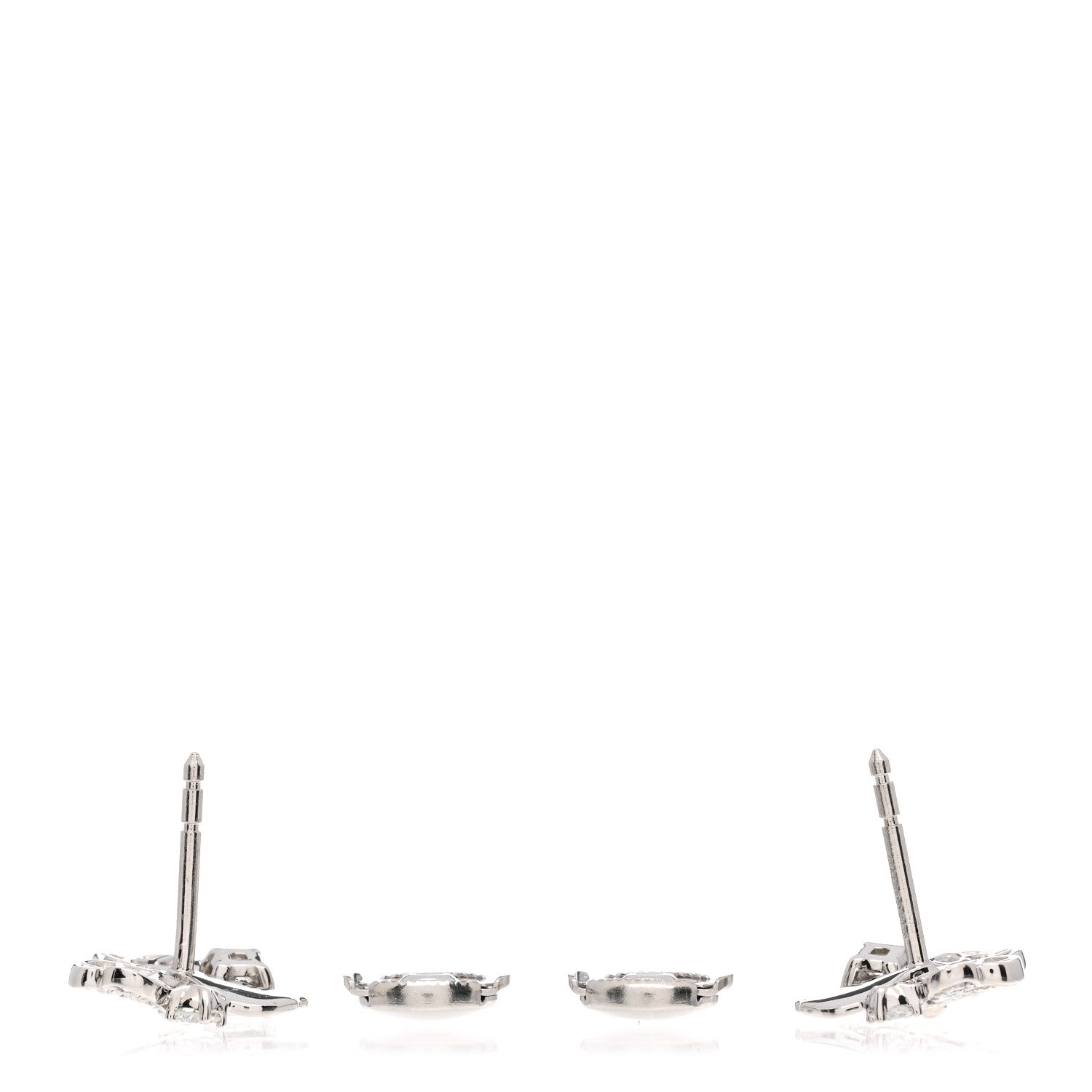Tiffany Platinum Diamond Paper Flowers Cluster Earrings 3 of 4