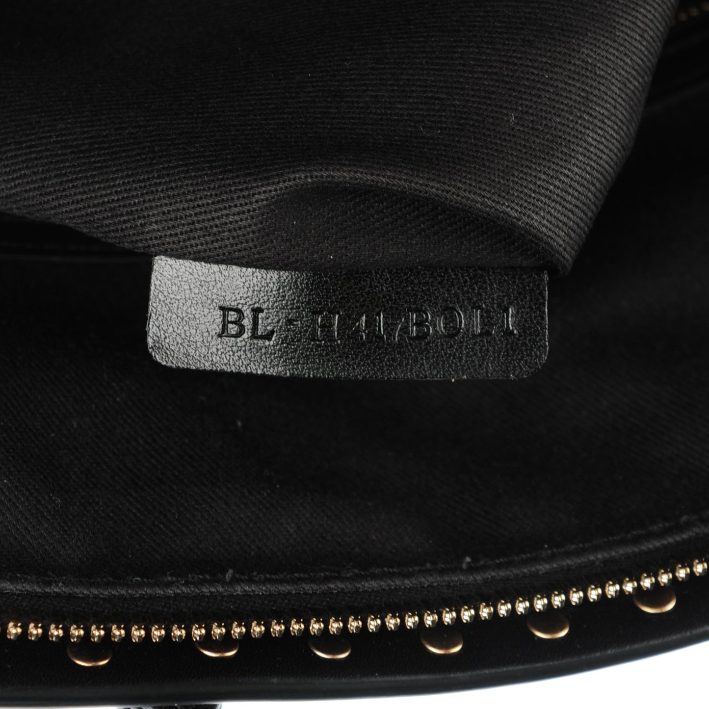 Vitello Rockstud Dome Shopper Black