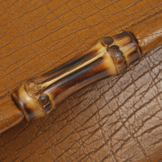 Leather Bamboo Bar French Wallet