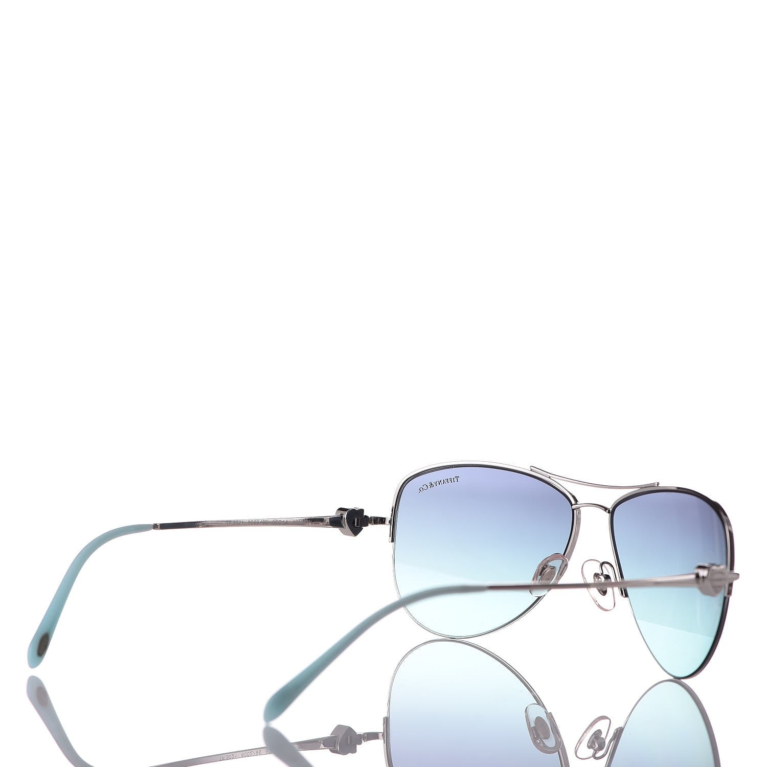 Tiffany TF3021 6002/9S Sunglasses Silver Blue 3 of 8